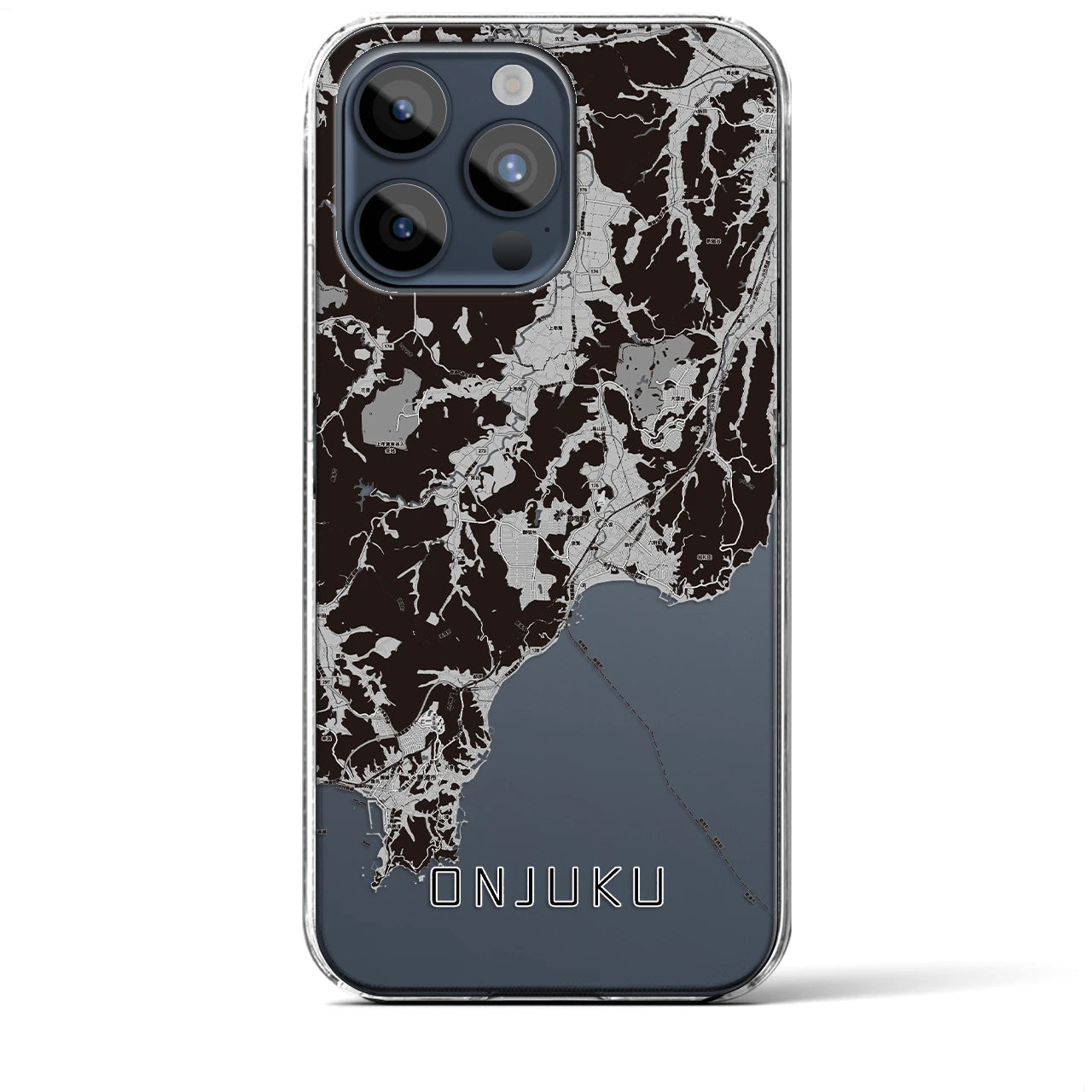 【御宿(千葉県)】地図柄iPhoneケース(クリアタイプ)