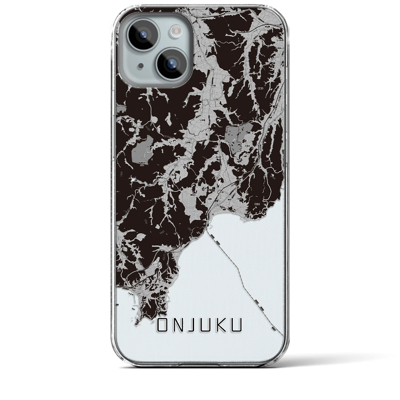 【御宿(千葉県)】地図柄iPhoneケース(クリアタイプ)