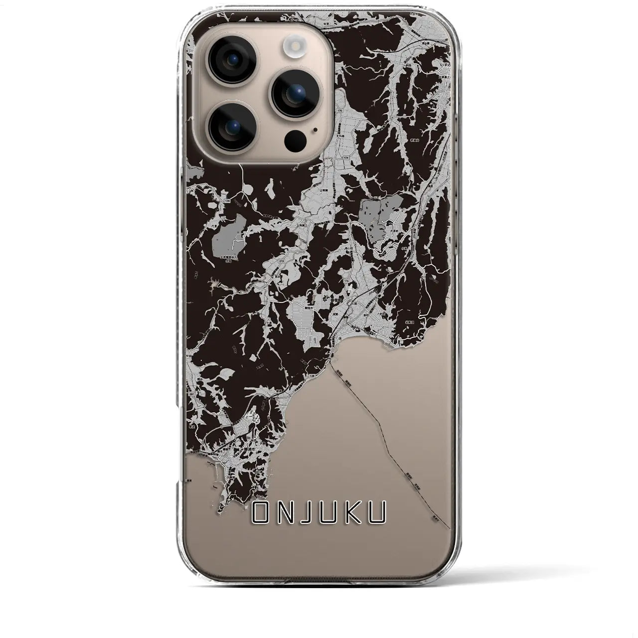 【御宿(千葉県)】地図柄iPhoneケース(クリアタイプ)