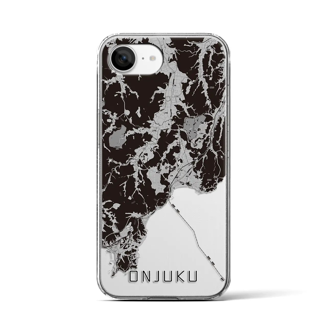 【御宿(千葉県)】地図柄iPhoneケース(クリアタイプ)