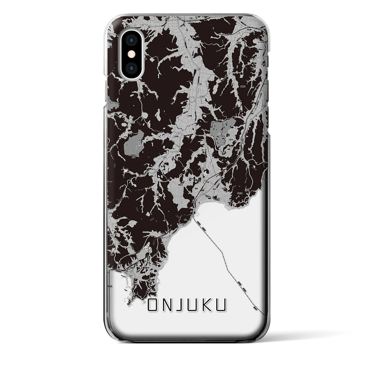 【御宿(千葉県)】地図柄iPhoneケース(クリアタイプ)