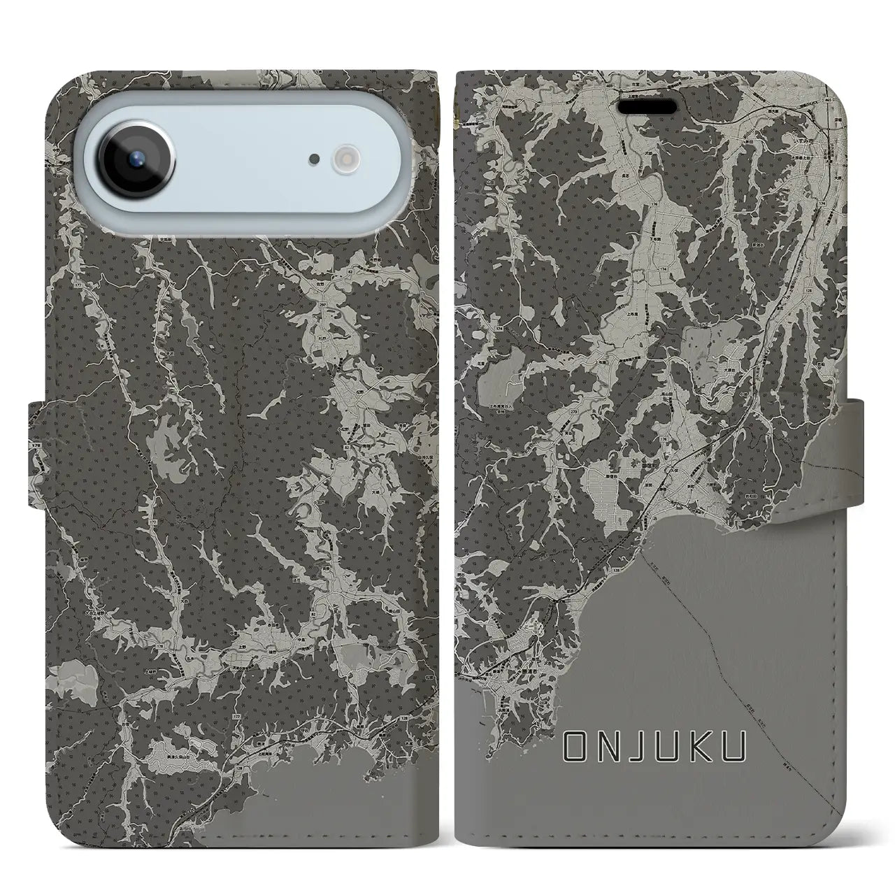 【御宿(千葉県)】地図柄iPhoneケース(手帳タイプ)