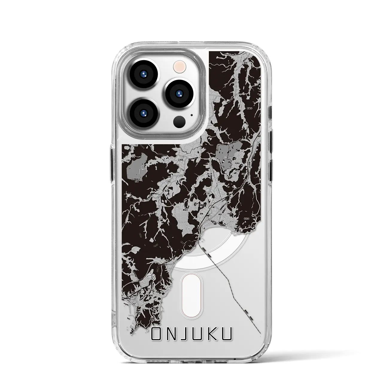 【御宿(千葉県)】地図柄iPhoneケース(MagSafeタイプ)