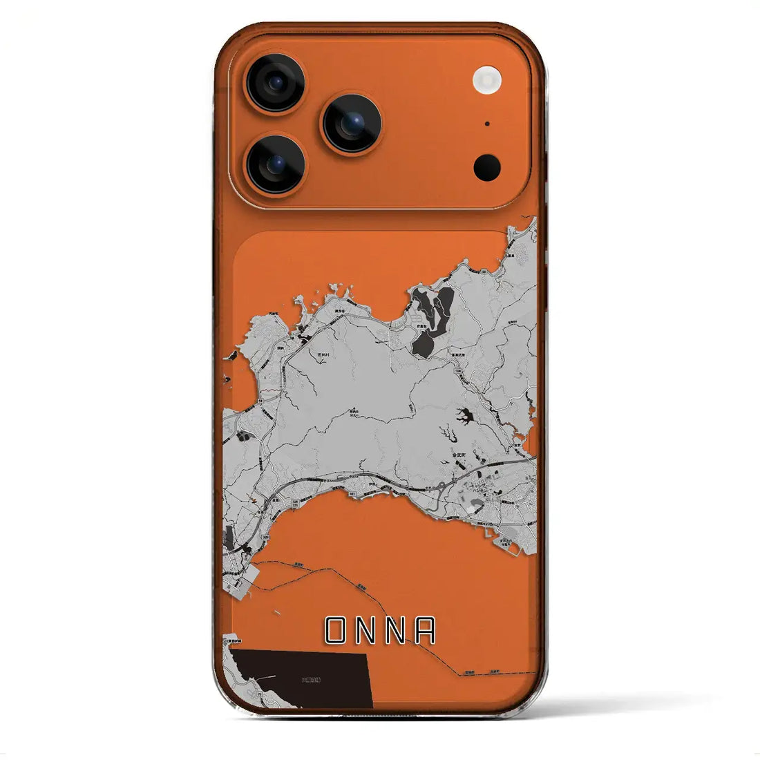 【恩納(沖縄県)】地図柄iPhoneケース(クリアタイプ)