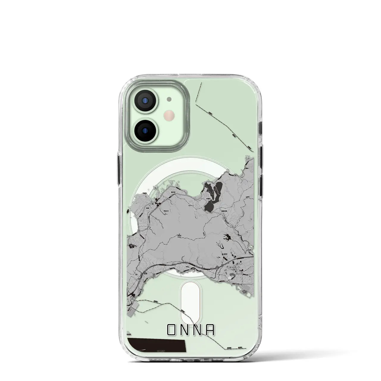 【恩納(沖縄県)】地図柄iPhoneケース(MagSafeタイプ)