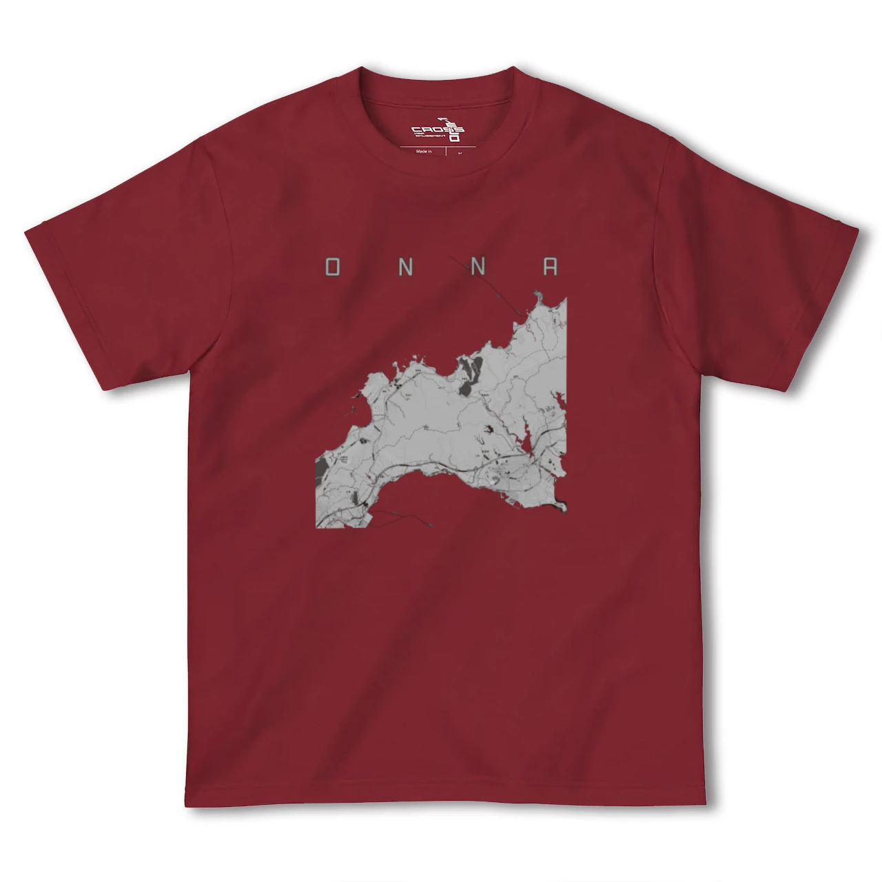 【恩納(沖縄県)】地図柄ヘビーウェイトTシャツ