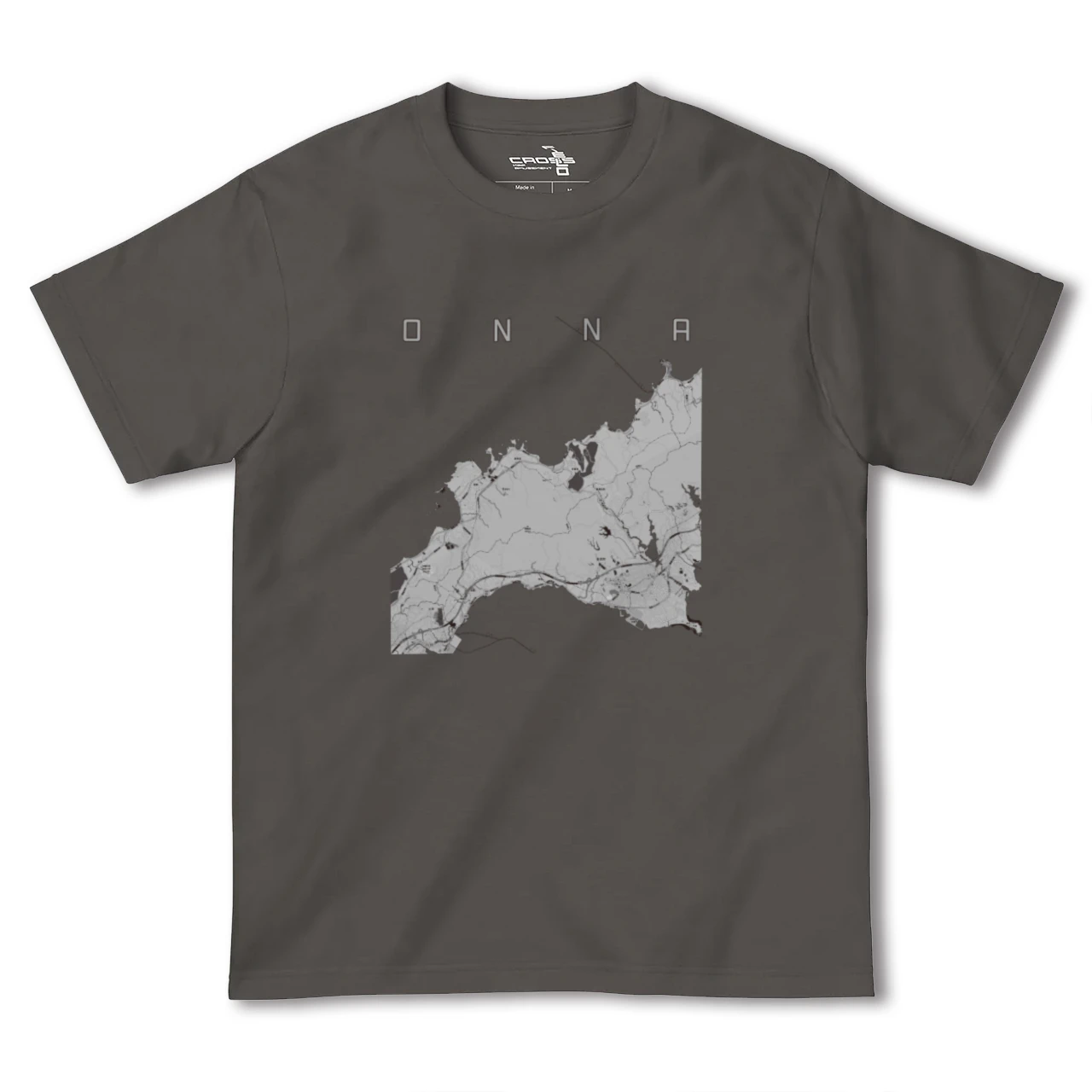 【恩納(沖縄県)】地図柄ヘビーウェイトTシャツ