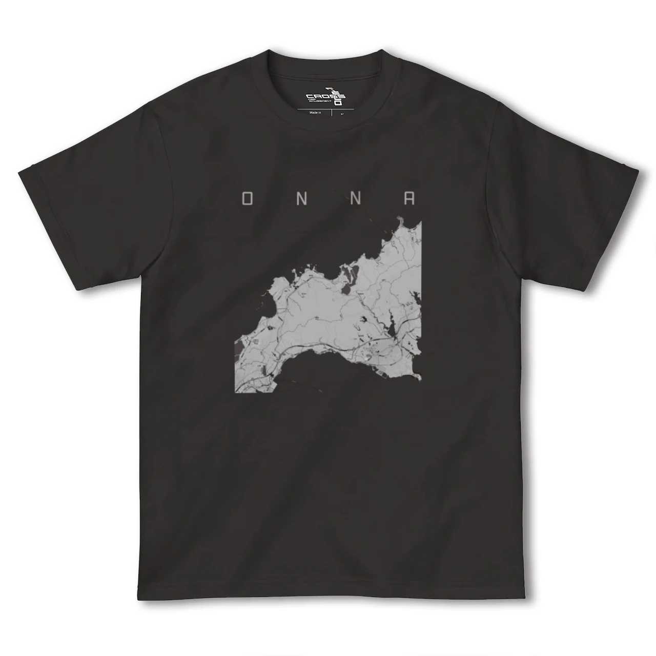 【恩納(沖縄県)】地図柄ヘビーウェイトTシャツ