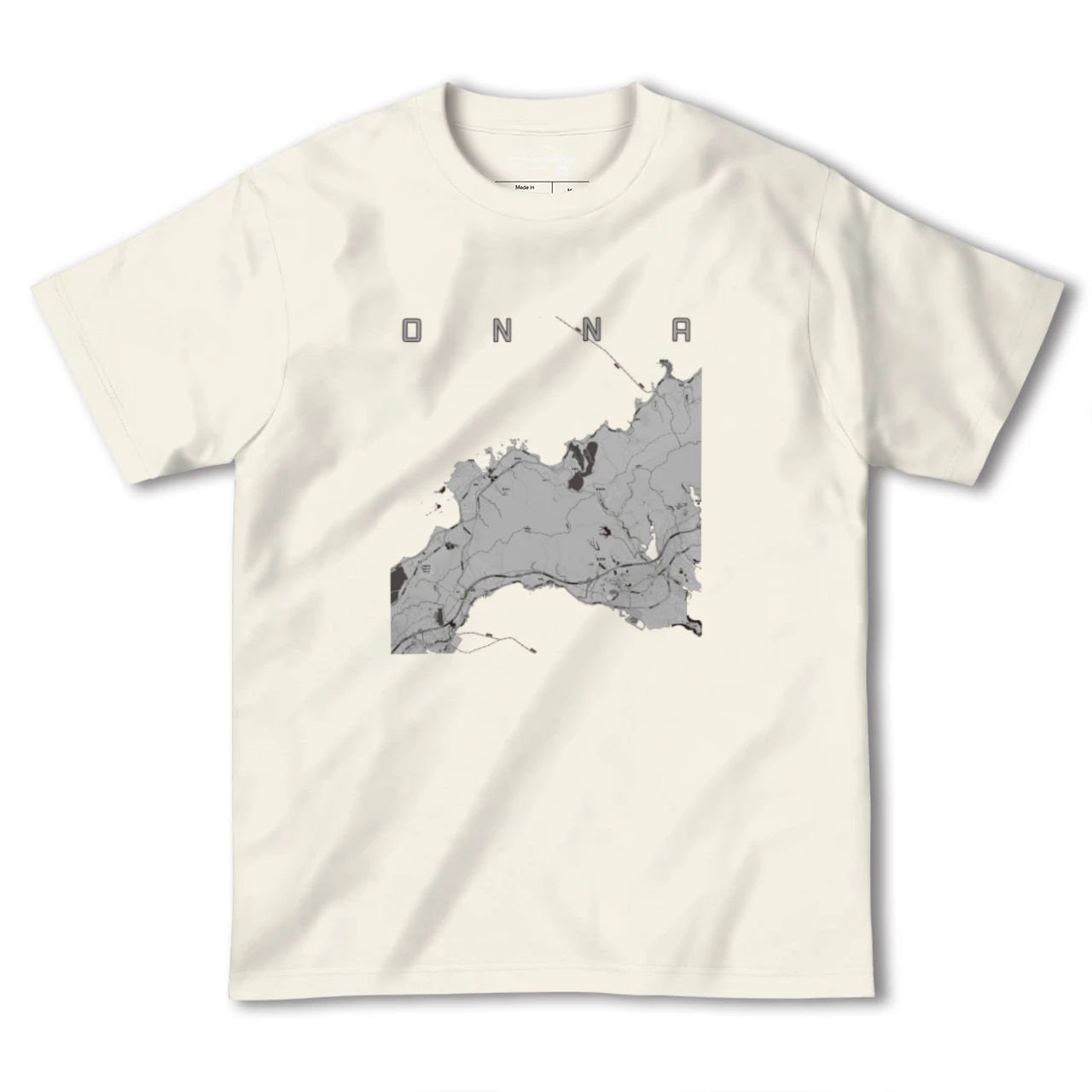 【恩納(沖縄県)】地図柄ヘビーウェイトTシャツ