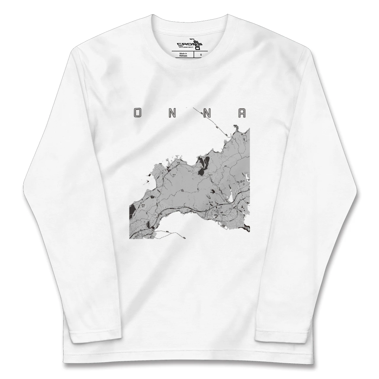 【恩納(沖縄県)】地図柄ロングスリーブTシャツ