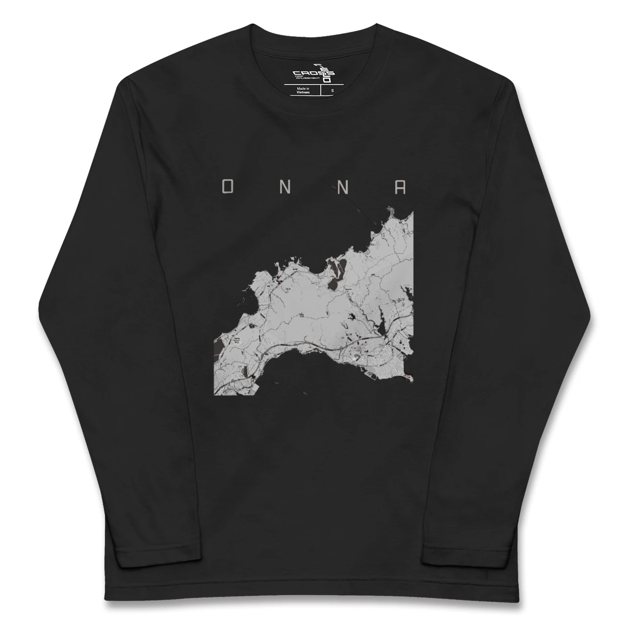 【恩納(沖縄県)】地図柄ロングスリーブTシャツ