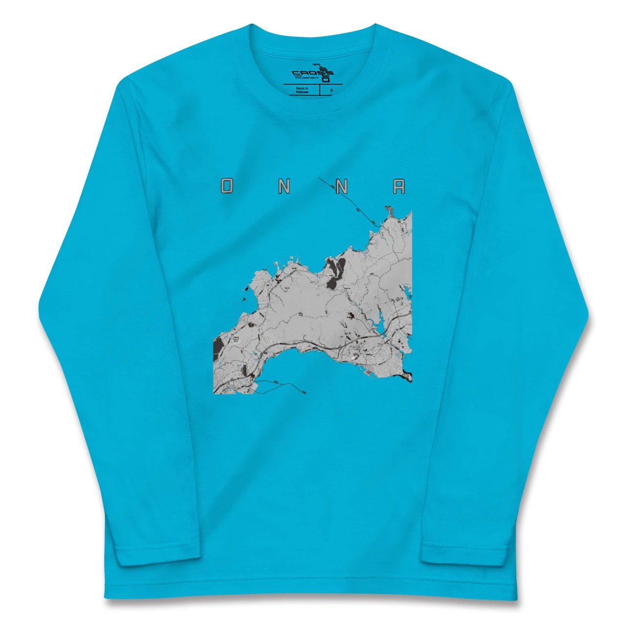 【恩納(沖縄県)】地図柄ロングスリーブTシャツ