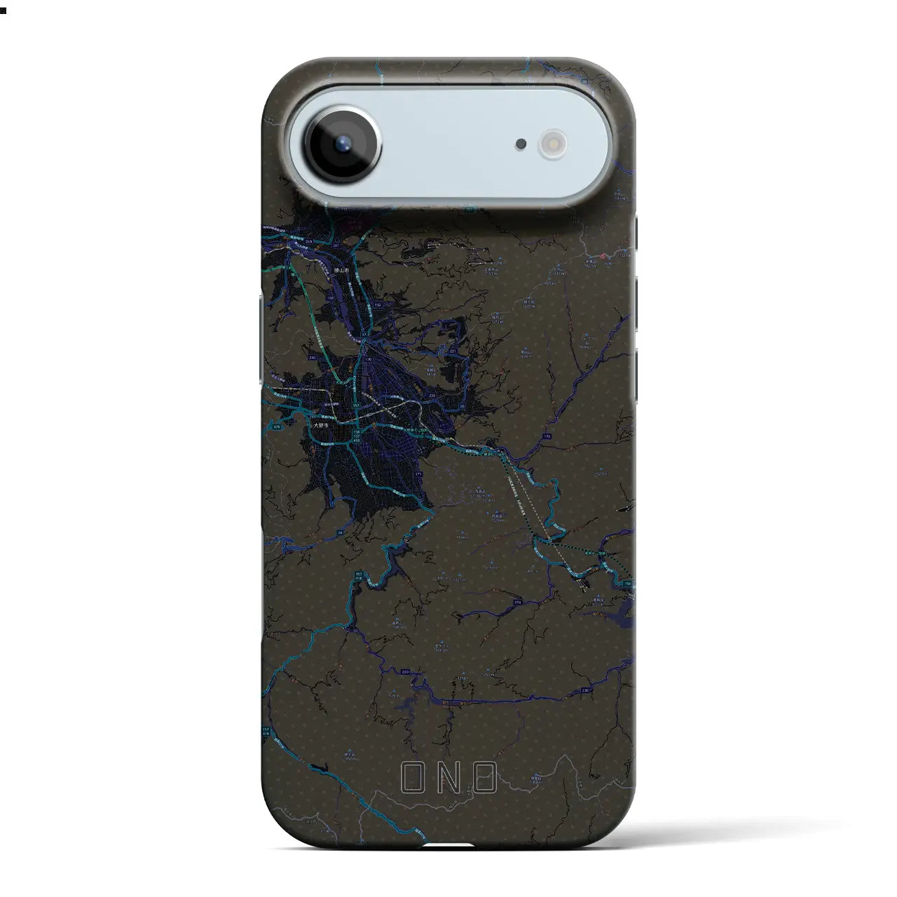 【大野(福井県)】地図柄iPhoneケース(バックカバータイプ)