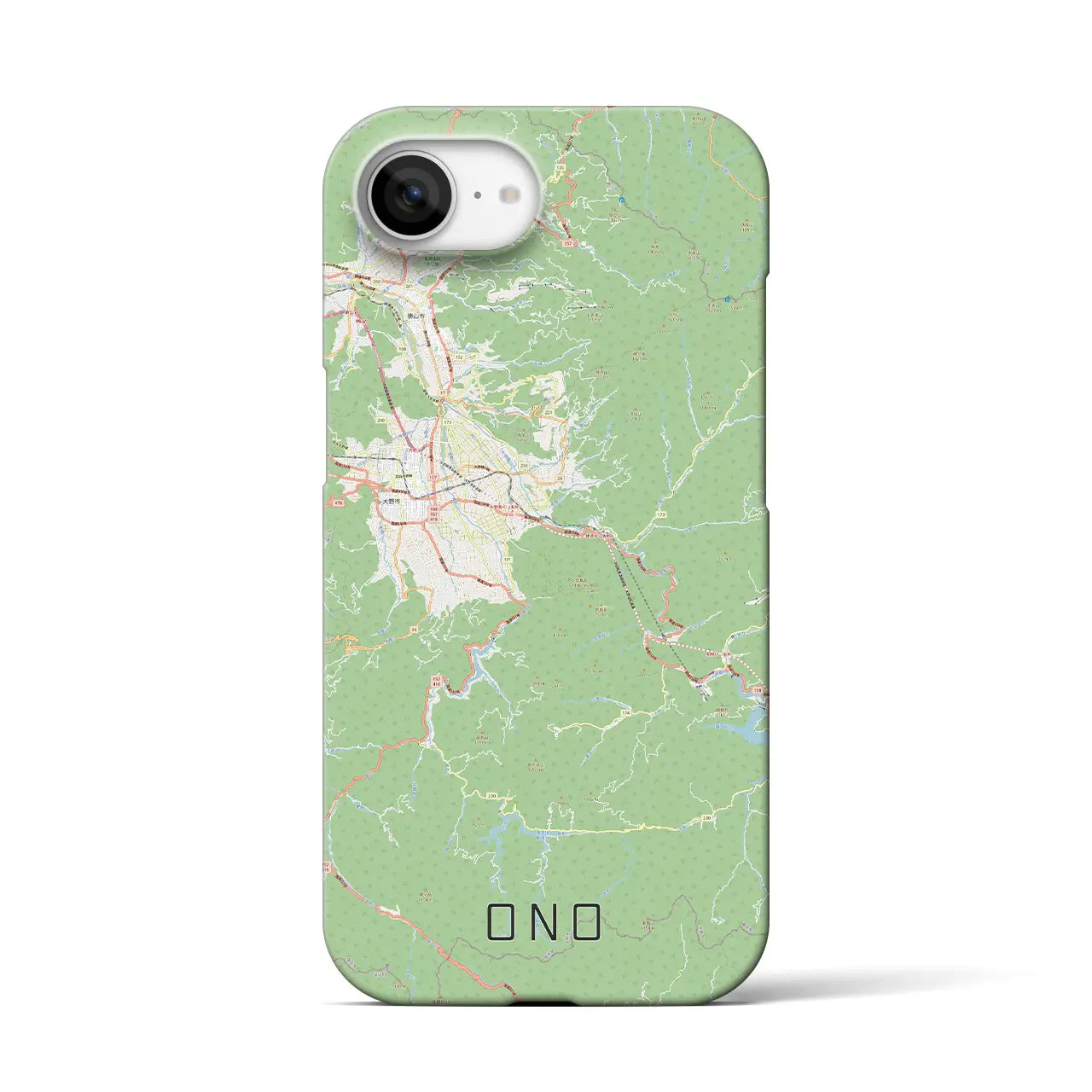 【大野(福井県)】地図柄iPhoneケース(バックカバータイプ)