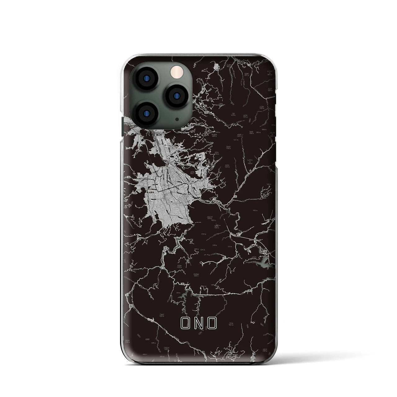 【大野(福井県)】地図柄iPhoneケース(クリアタイプ)