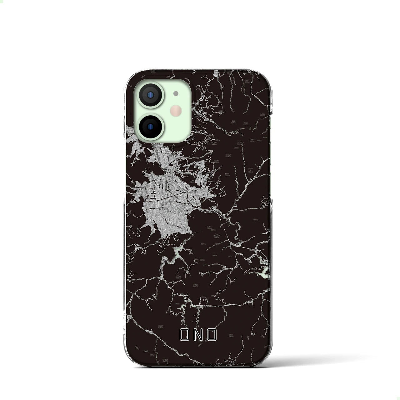 【大野(福井県)】地図柄iPhoneケース(クリアタイプ)