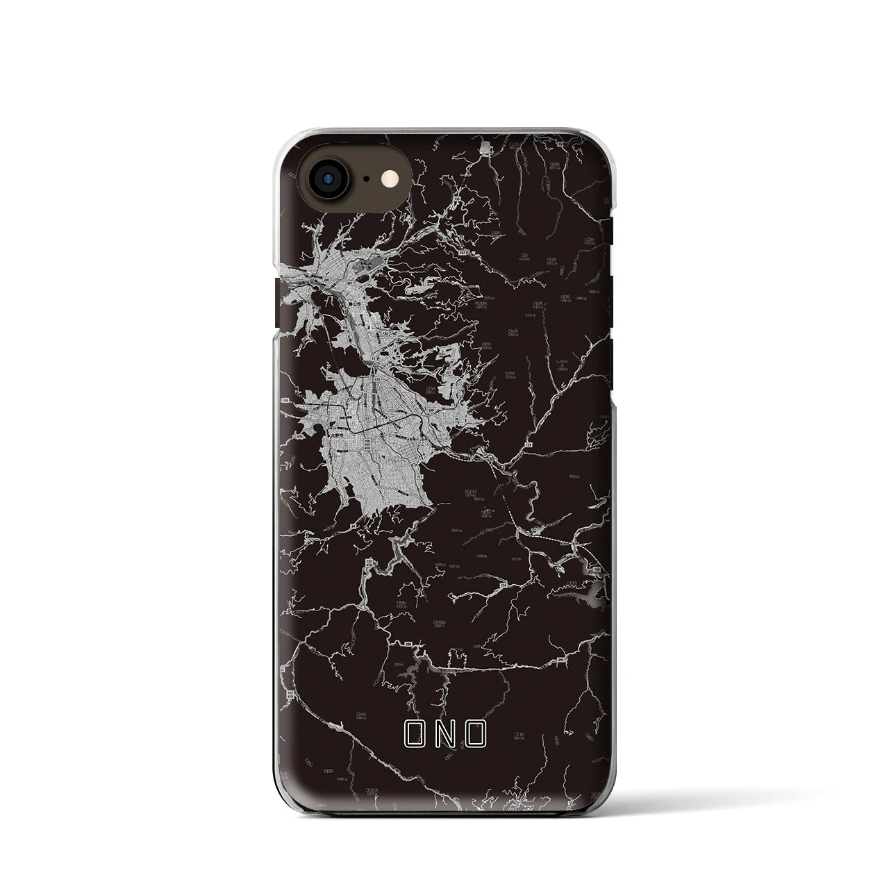 【大野(福井県)】地図柄iPhoneケース(クリアタイプ)