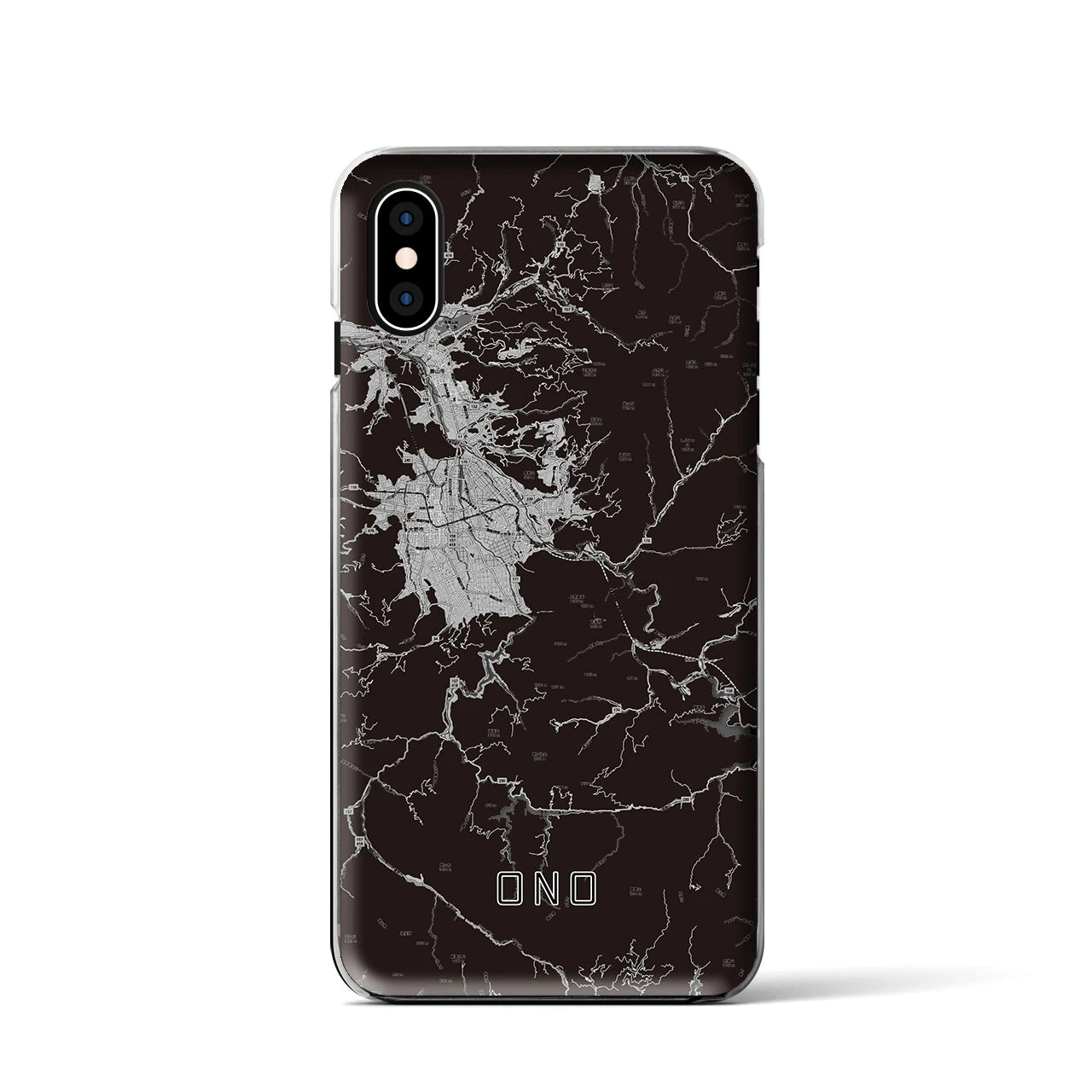 【大野(福井県)】地図柄iPhoneケース(クリアタイプ)