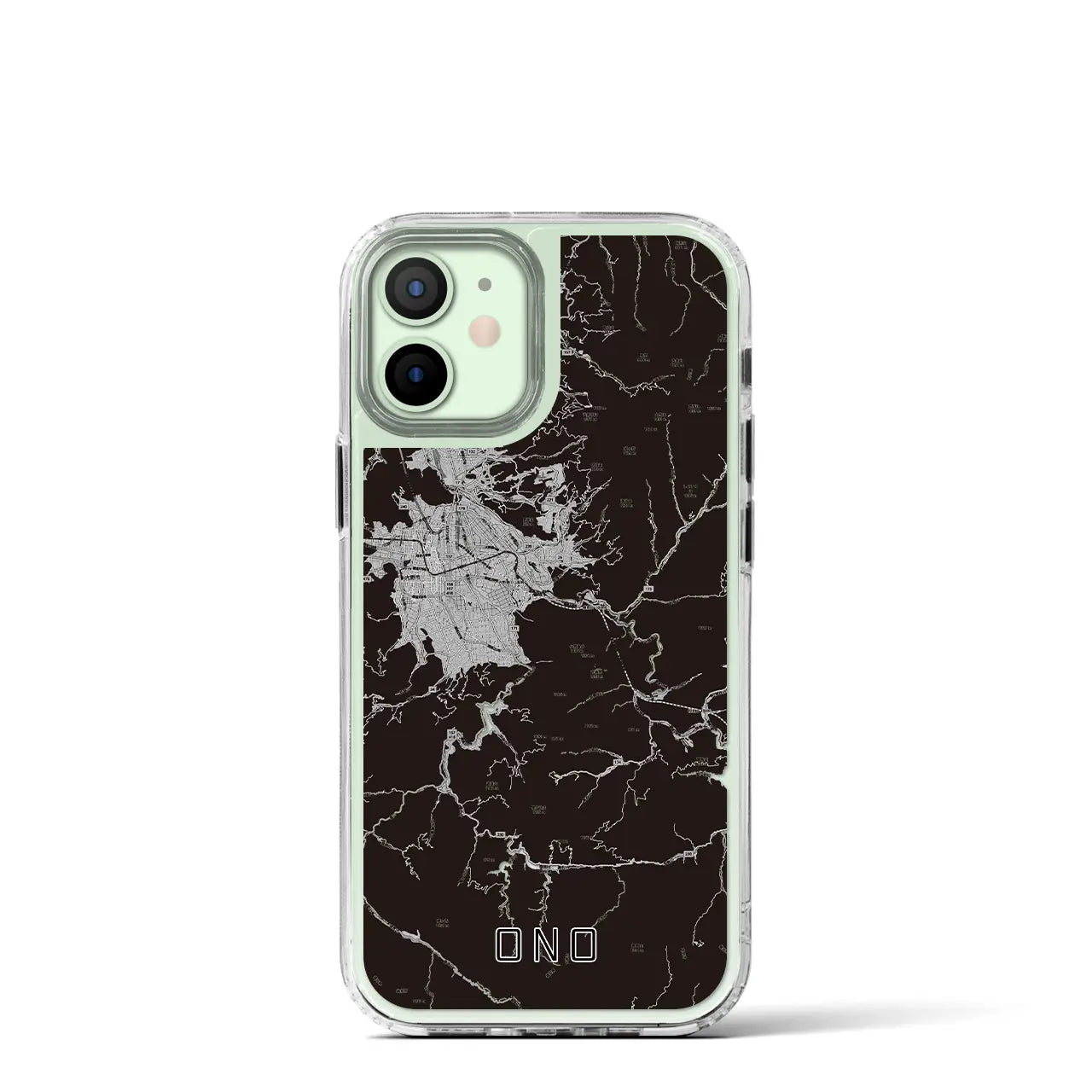 【大野(福井県)】地図柄iPhoneケース(MagSafeタイプ)