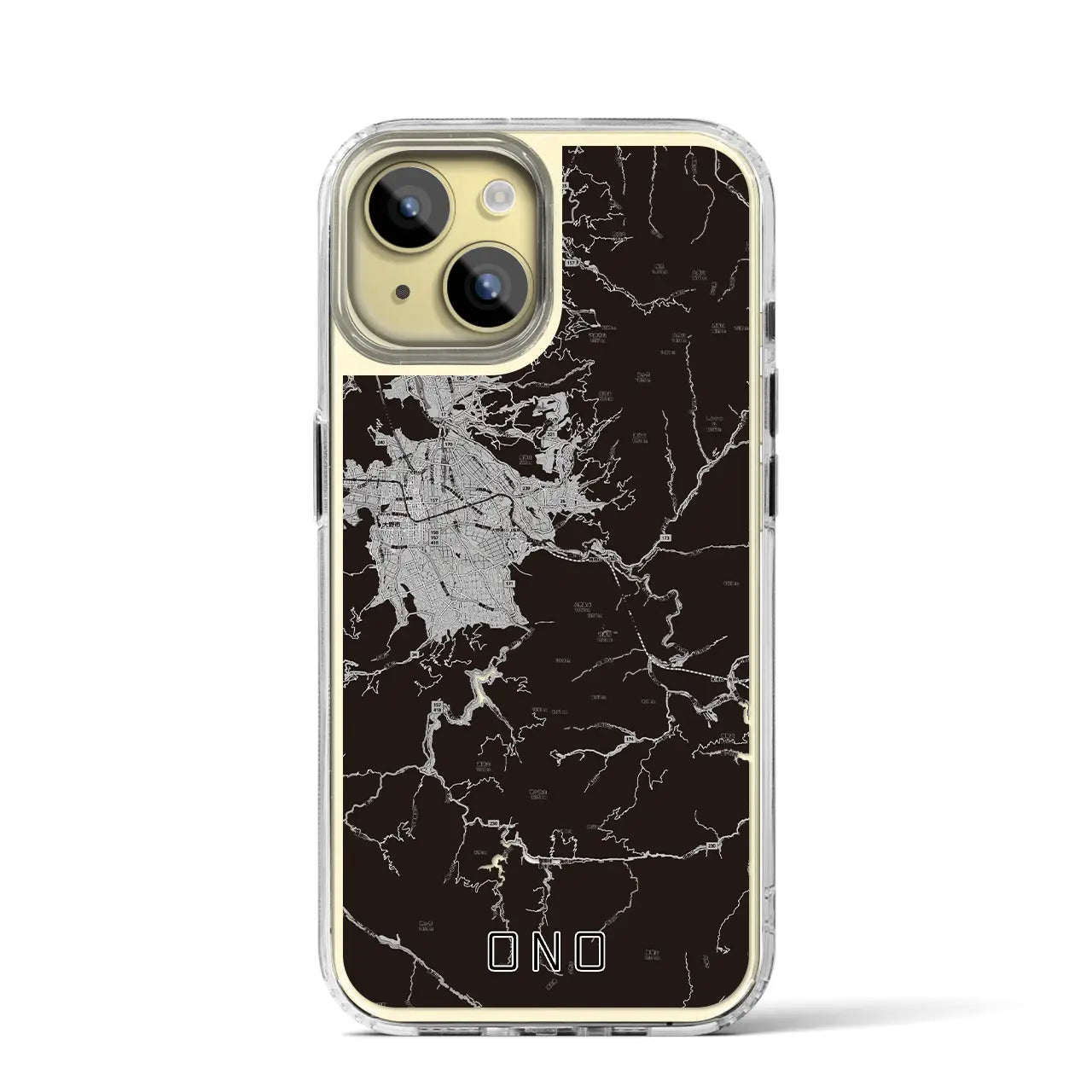 【大野(福井県)】地図柄iPhoneケース(MagSafeタイプ)
