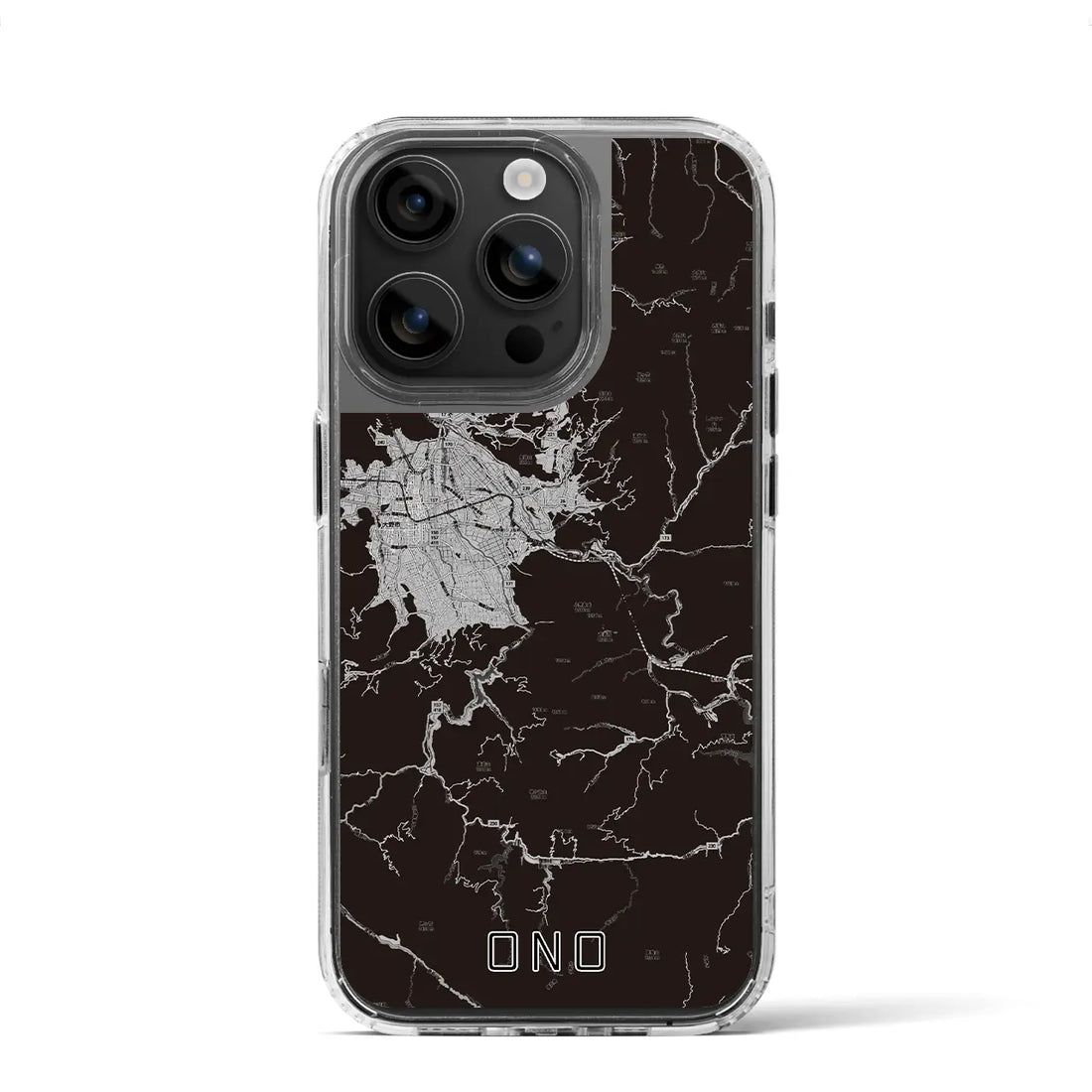 【大野(福井県)】地図柄iPhoneケース(MagSafeタイプ)