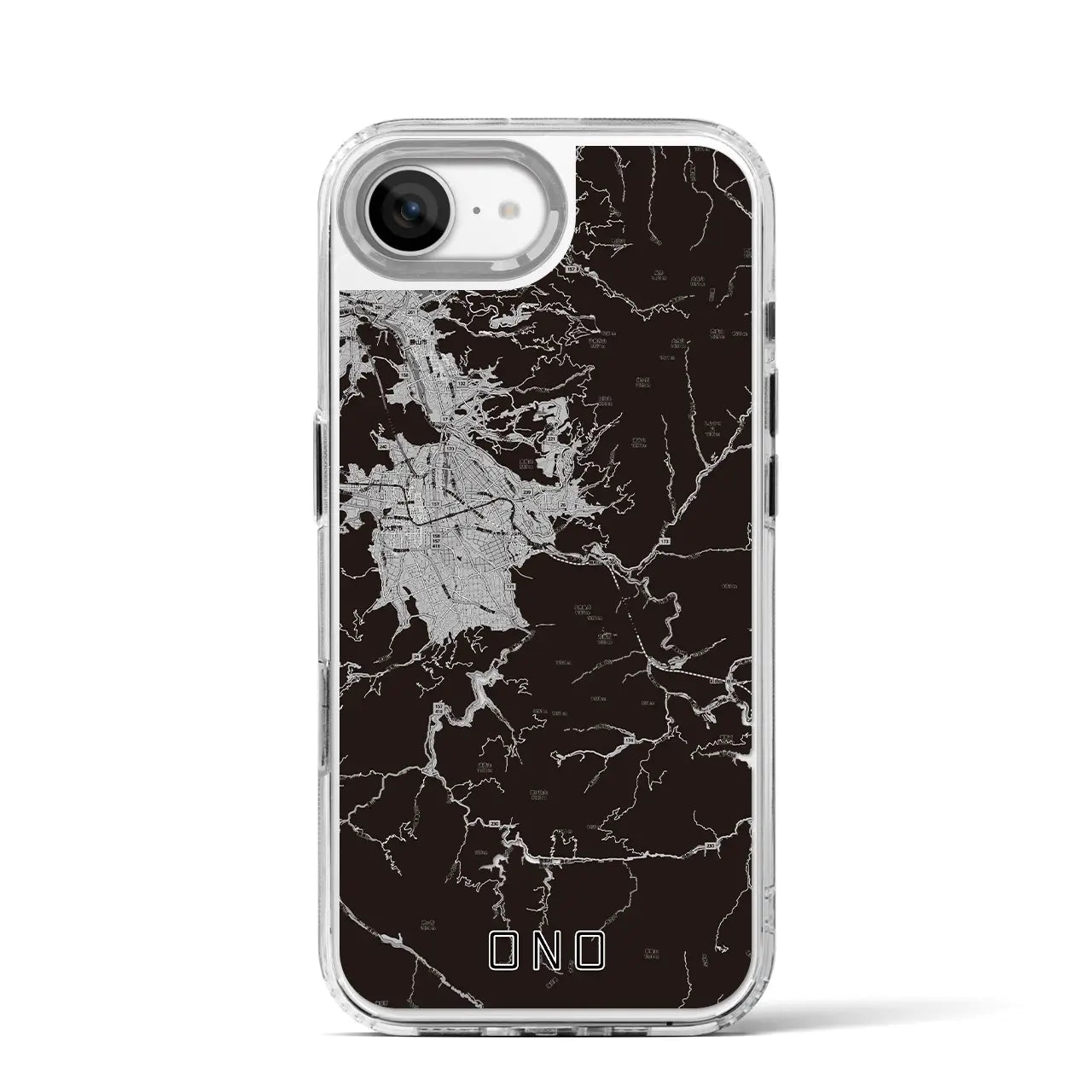 【大野(福井県)】地図柄iPhoneケース(MagSafeタイプ)