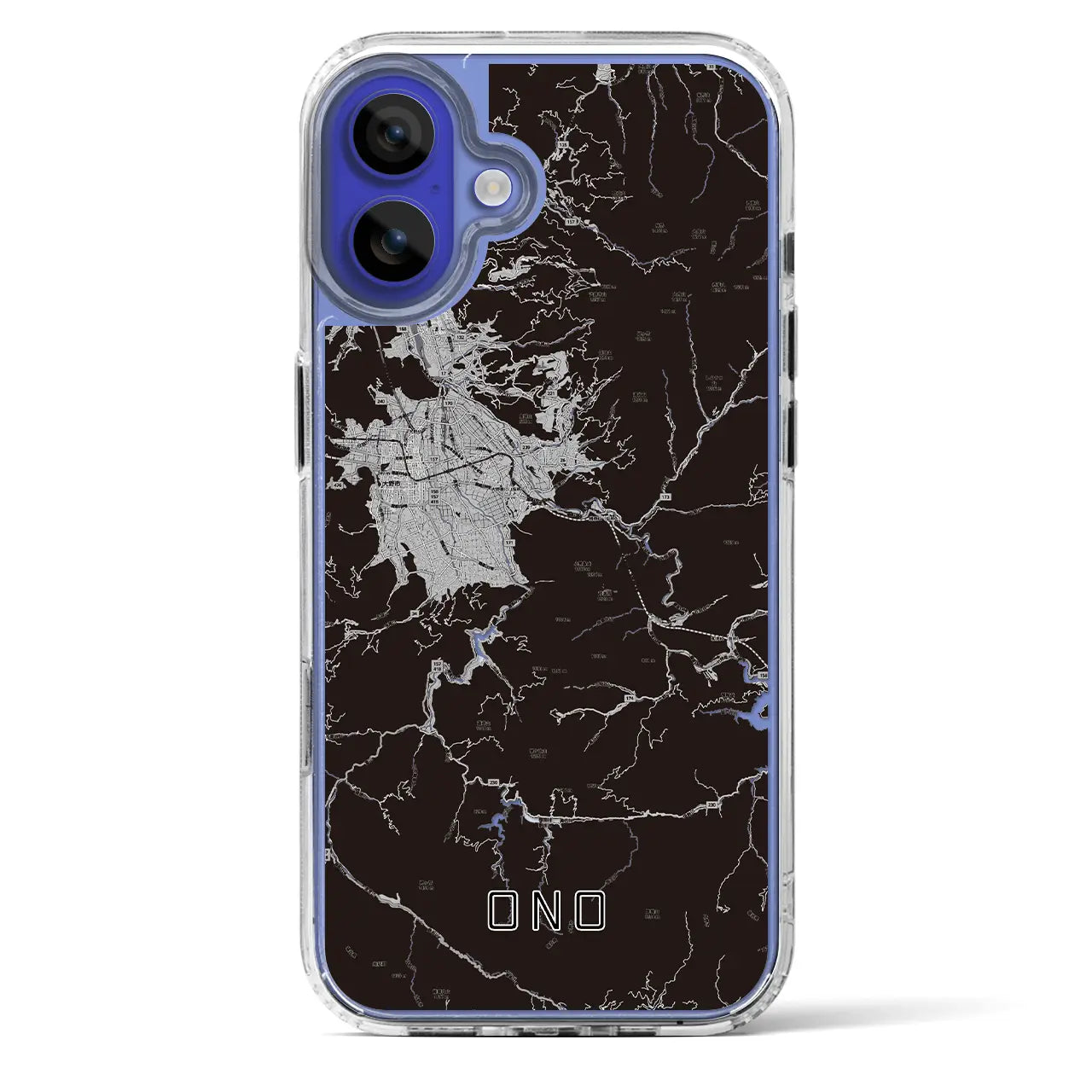 【大野(福井県)】地図柄iPhoneケース(MagSafeタイプ)