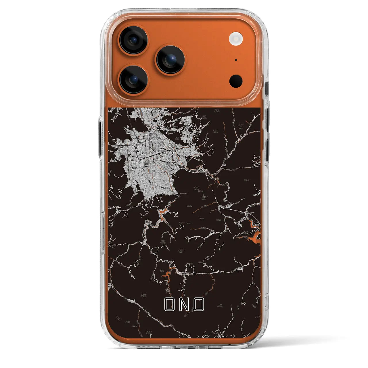 【大野(福井県)】地図柄iPhoneケース(MagSafeタイプ)