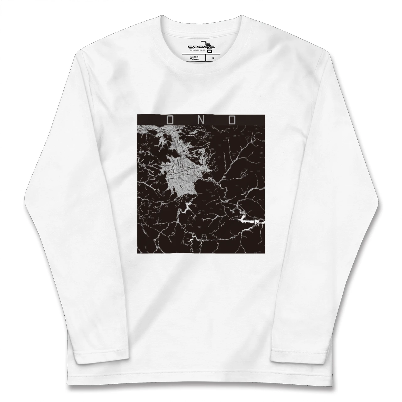 【大野(福井県)】地図柄ロングスリーブTシャツ
