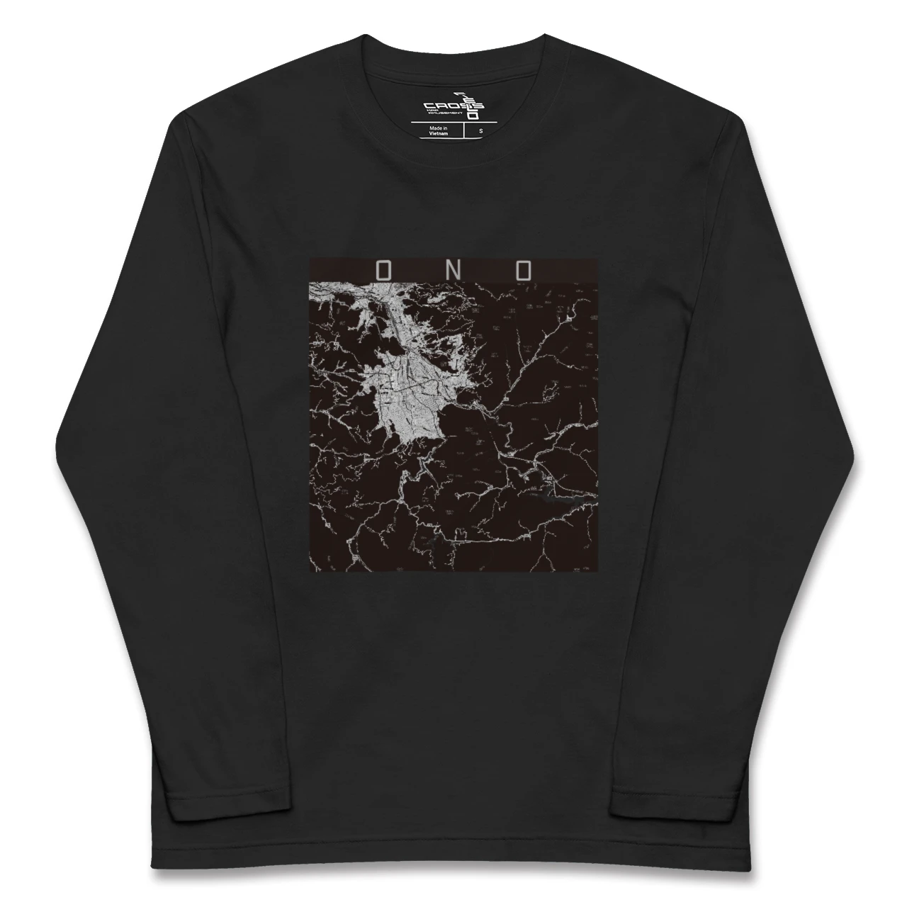 【大野(福井県)】地図柄ロングスリーブTシャツ