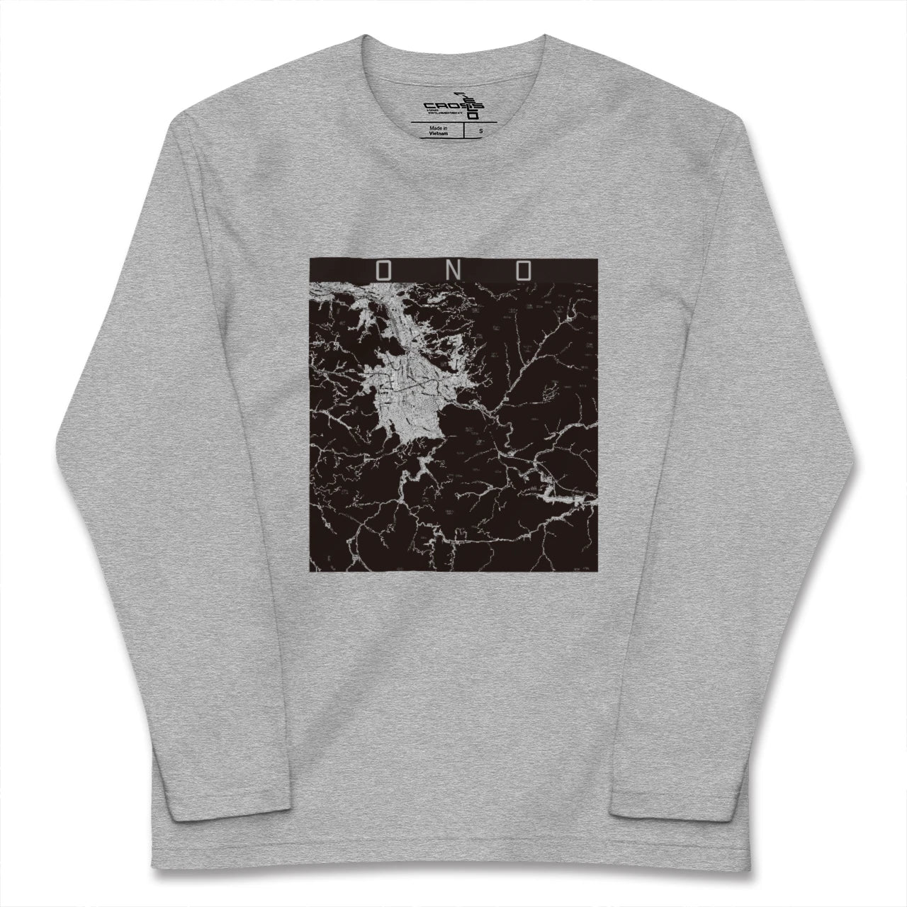 【大野(福井県)】地図柄ロングスリーブTシャツ