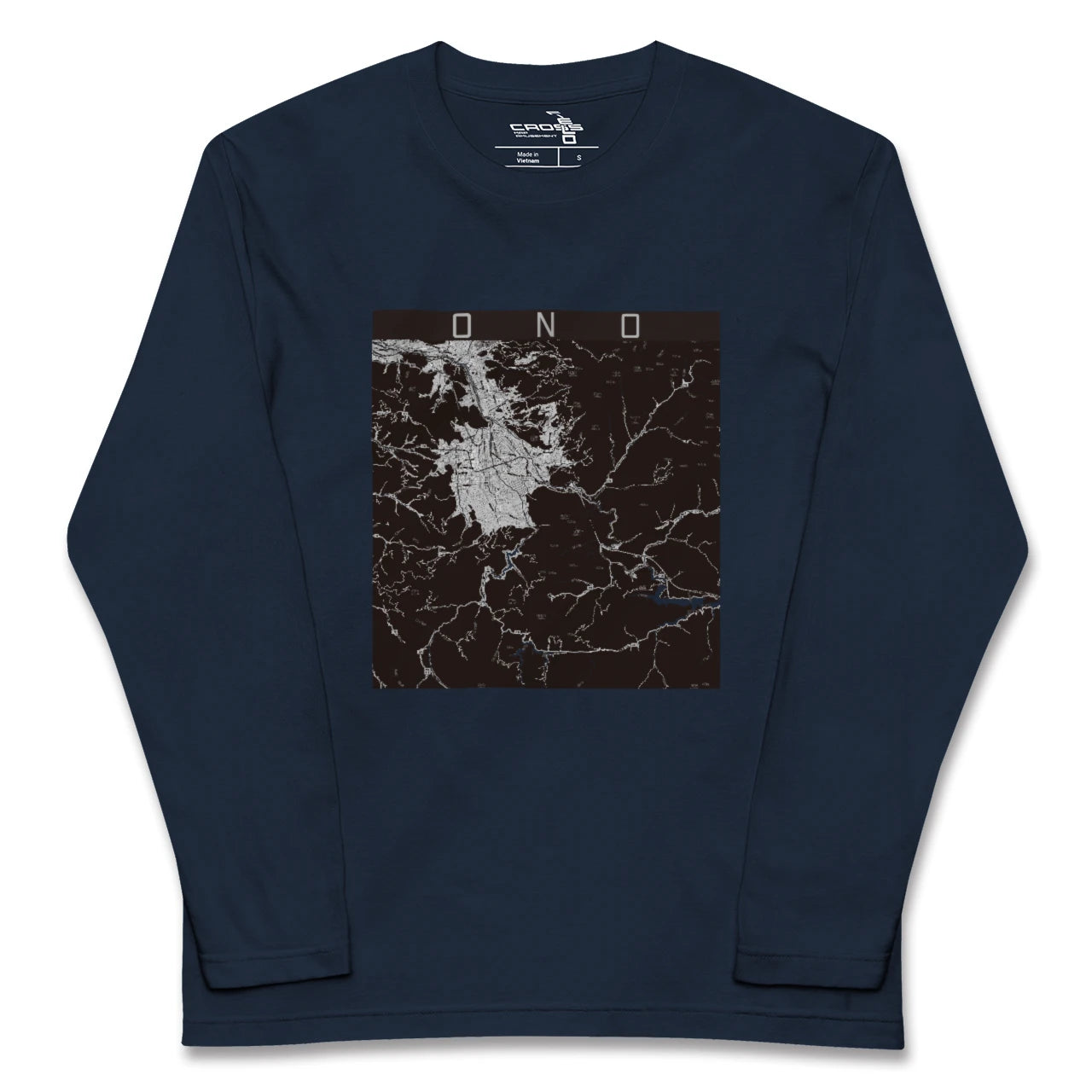 【大野(福井県)】地図柄ロングスリーブTシャツ