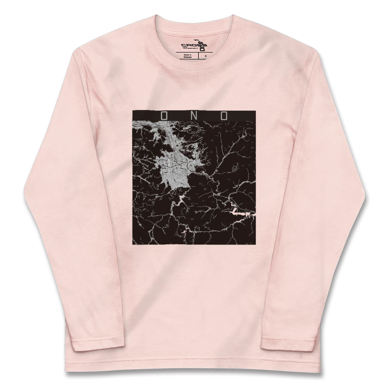 【大野(福井県)】地図柄ロングスリーブTシャツ