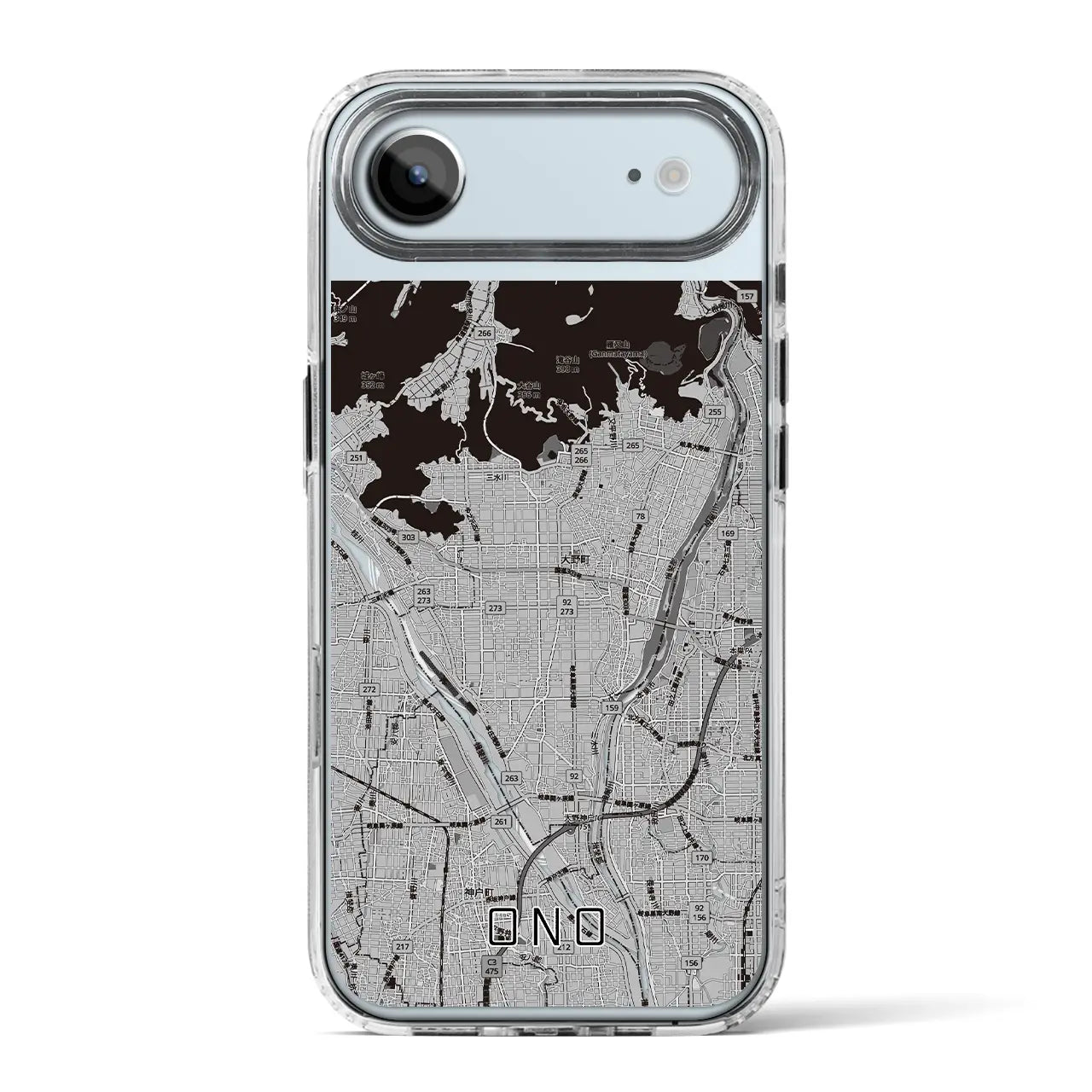 【大野(岐阜県)】地図柄iPhoneケース(MagSafeタイプ)