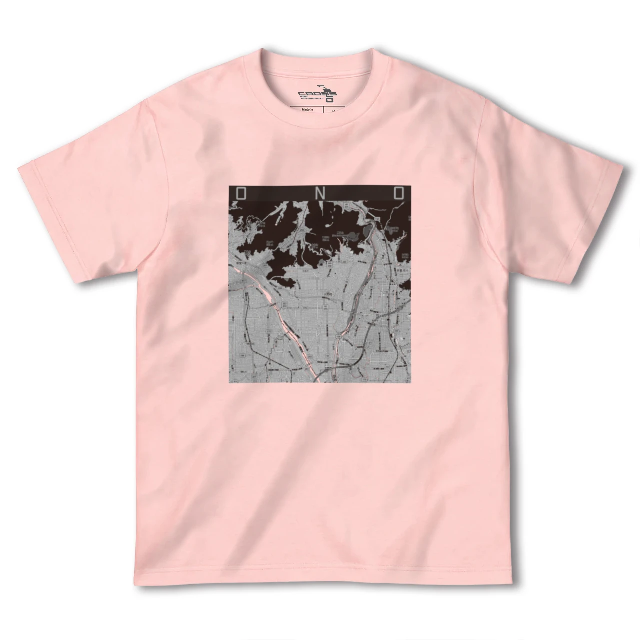 【大野(岐阜県)(岐阜県)】地図柄ヘビーウェイトTシャツ