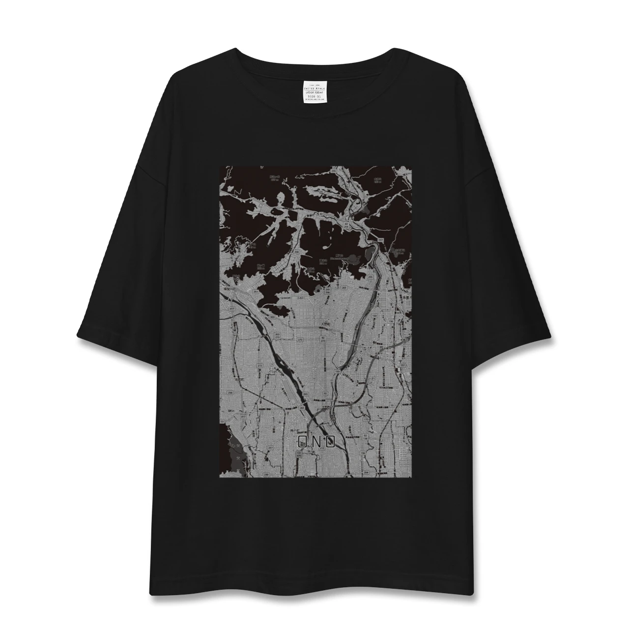【大野(岐阜県)】地図柄ビッグシルエットTシャツ