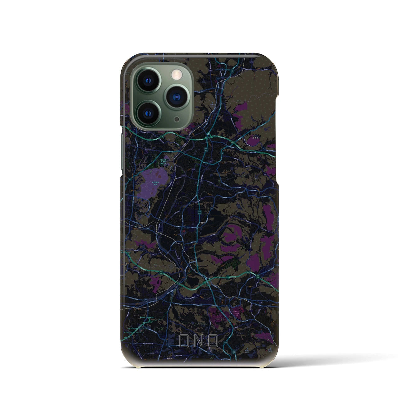 【小野(兵庫県)】地図柄iPhoneケース(バックカバータイプ)