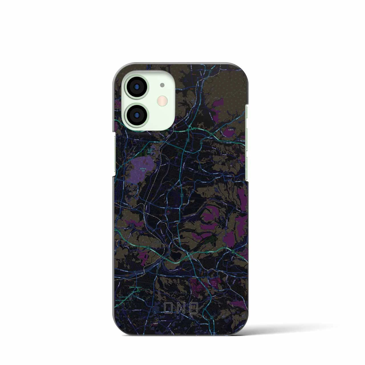 【小野(兵庫県)】地図柄iPhoneケース(バックカバータイプ)