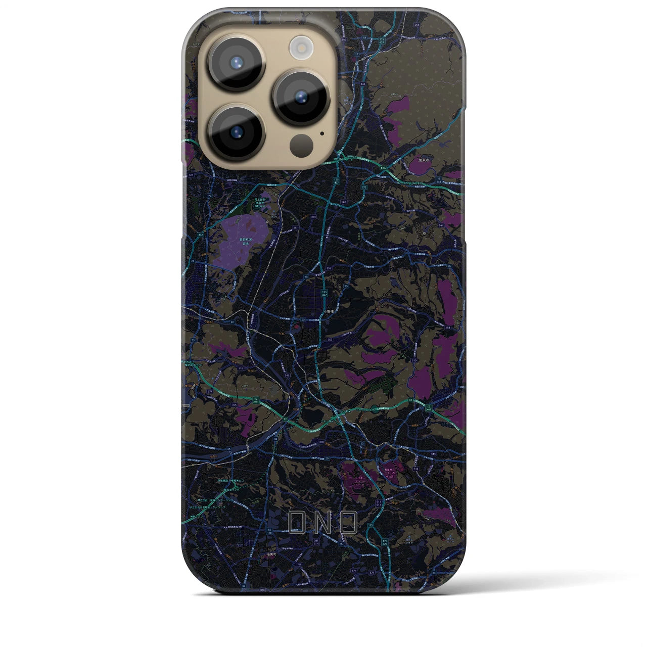 【小野(兵庫県)】地図柄iPhoneケース(バックカバータイプ)