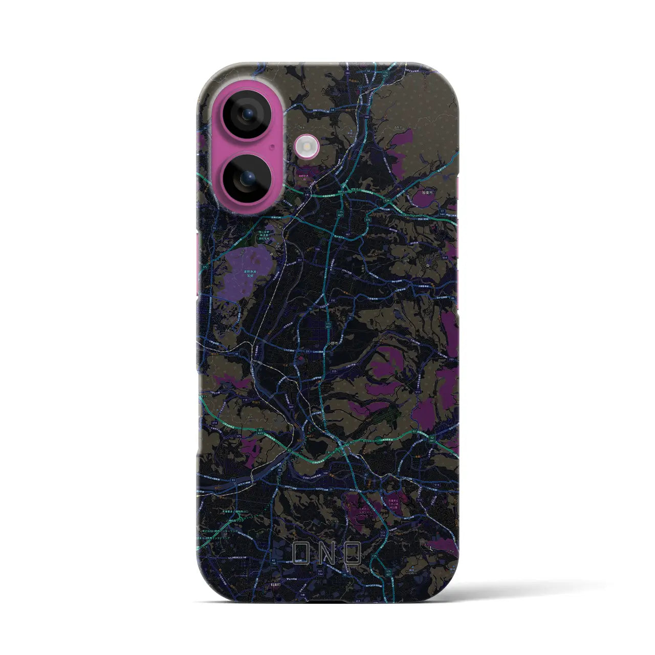 【小野(兵庫県)】地図柄iPhoneケース(バックカバータイプ)