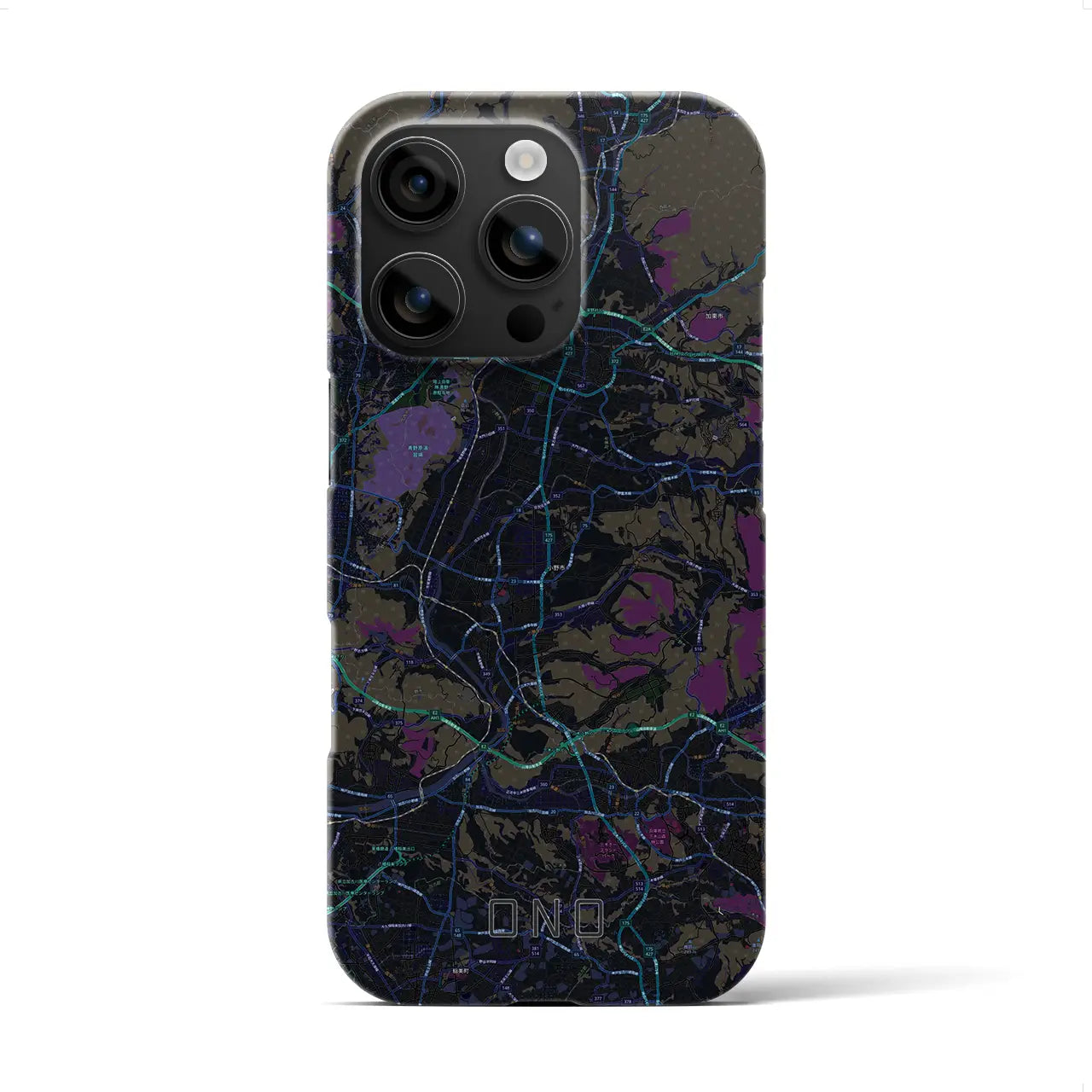 【小野(兵庫県)】地図柄iPhoneケース(バックカバータイプ)