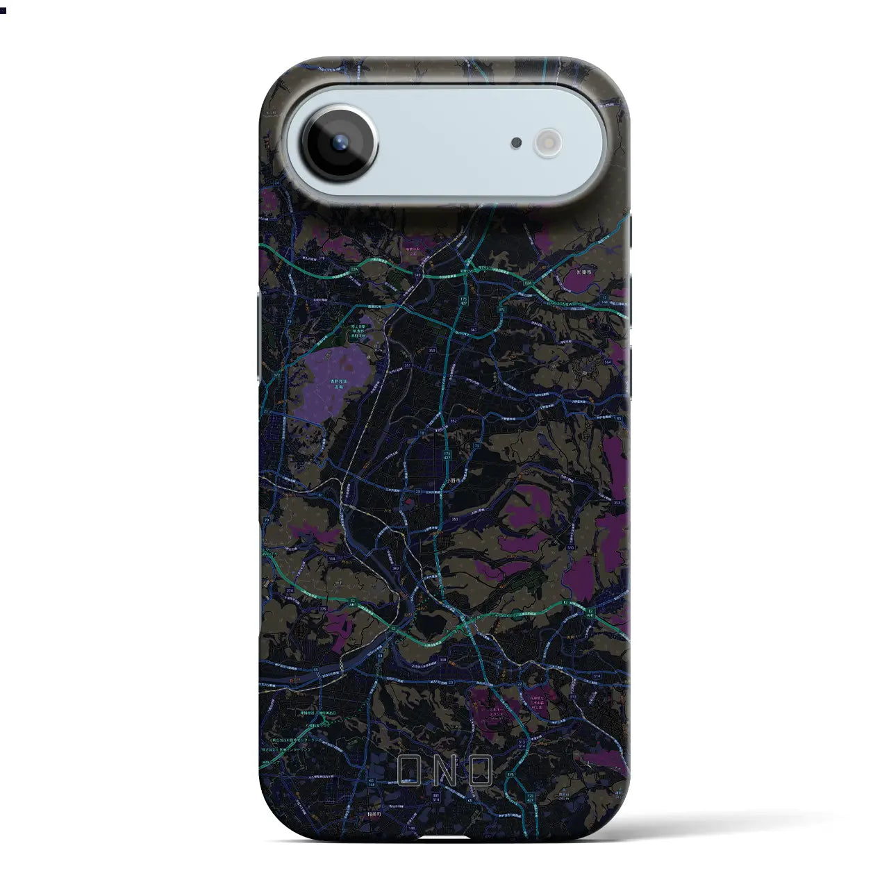 【小野(兵庫県)】地図柄iPhoneケース(バックカバータイプ)