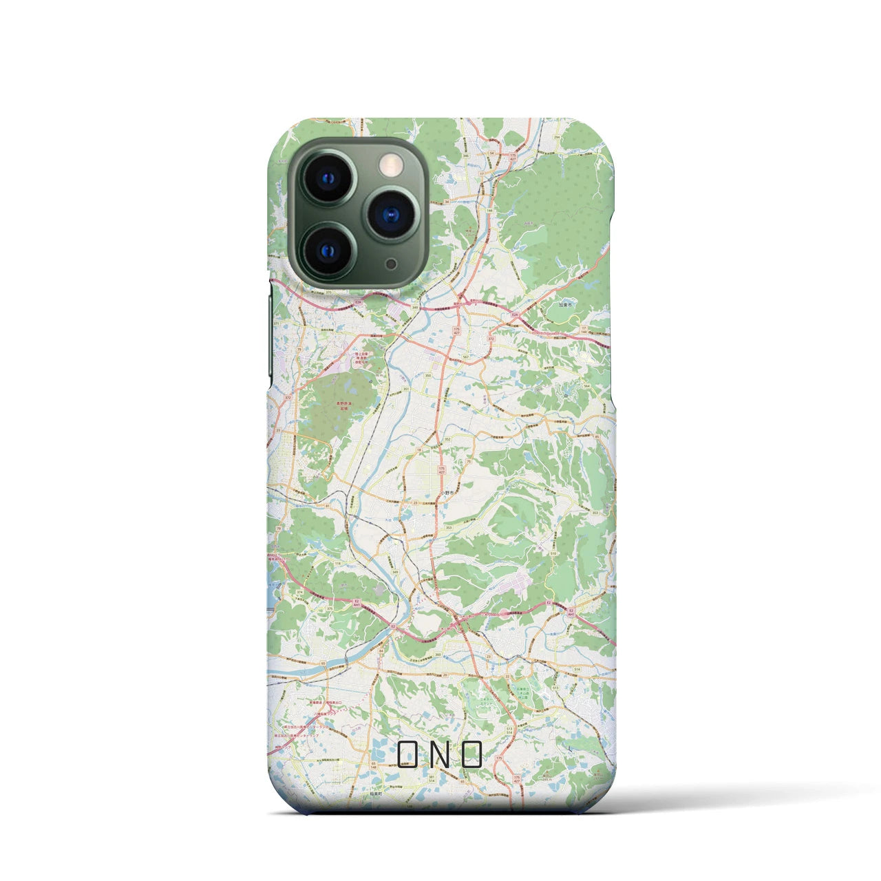 【小野(兵庫県)】地図柄iPhoneケース(バックカバータイプ)