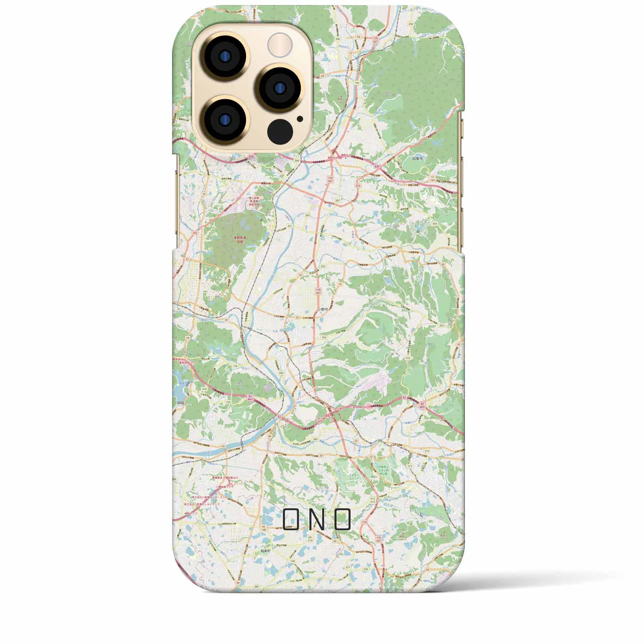 【小野(兵庫県)】地図柄iPhoneケース(バックカバータイプ)