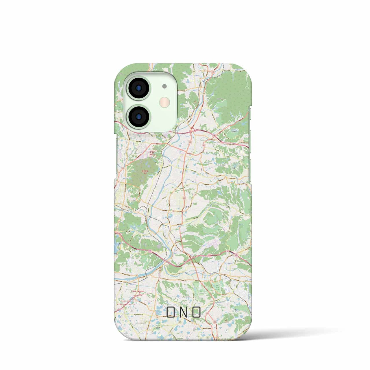 【小野(兵庫県)】地図柄iPhoneケース(バックカバータイプ)