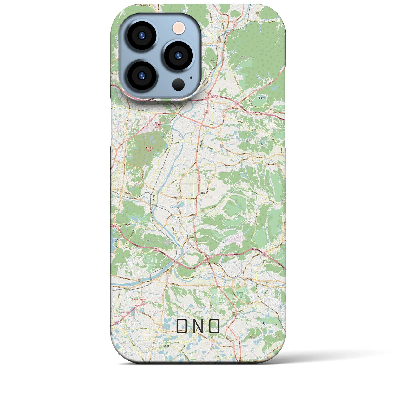 【小野(兵庫県)】地図柄iPhoneケース(バックカバータイプ)