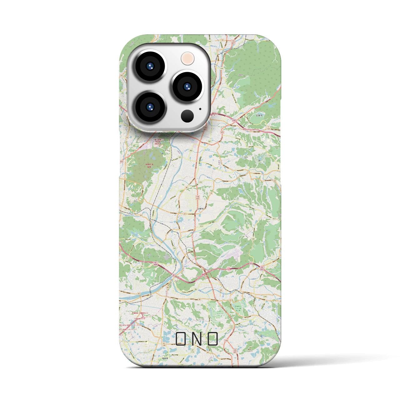 【小野(兵庫県)】地図柄iPhoneケース(バックカバータイプ)
