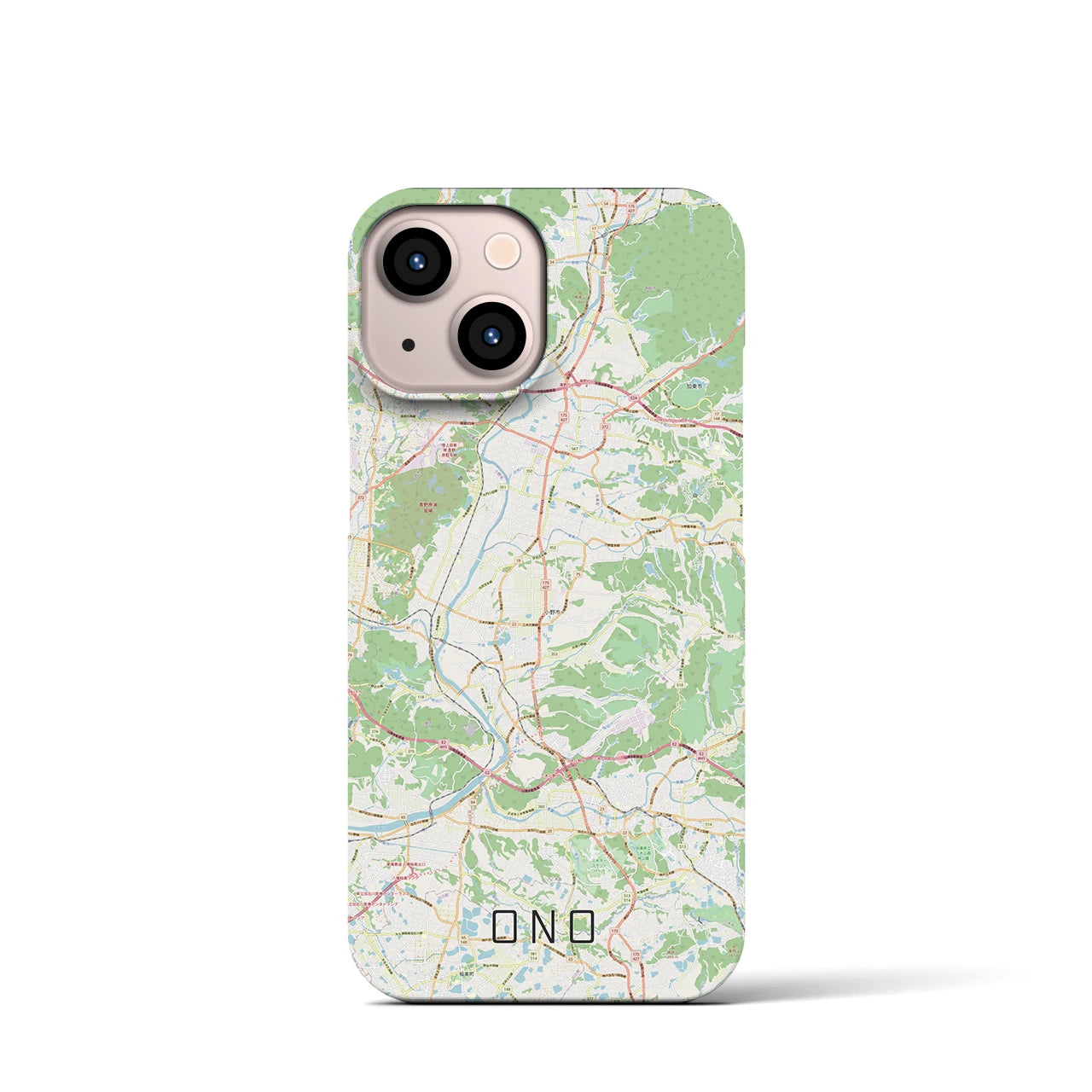 【小野(兵庫県)】地図柄iPhoneケース(バックカバータイプ)