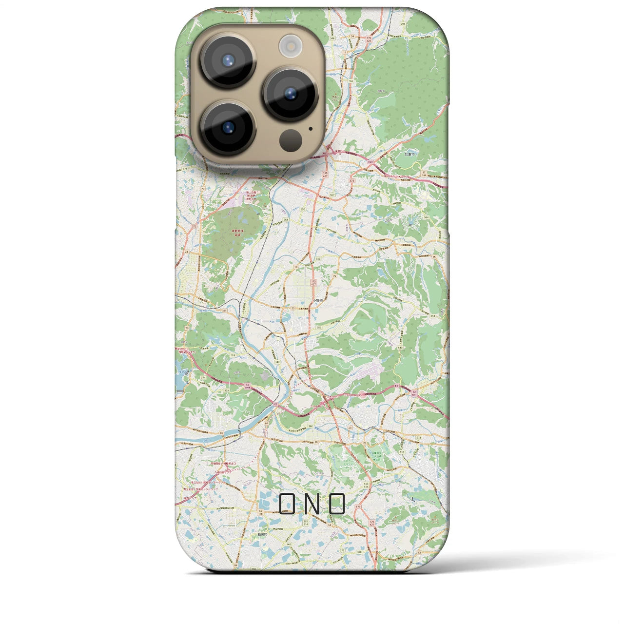 【小野(兵庫県)】地図柄iPhoneケース(バックカバータイプ)
