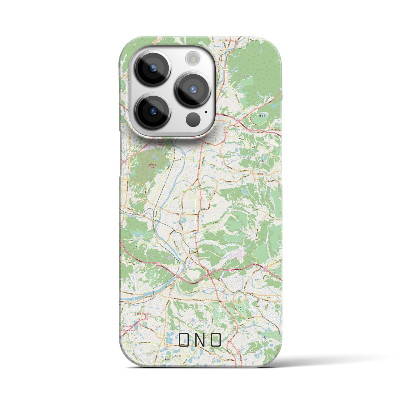 【小野(兵庫県)】地図柄iPhoneケース(バックカバータイプ)